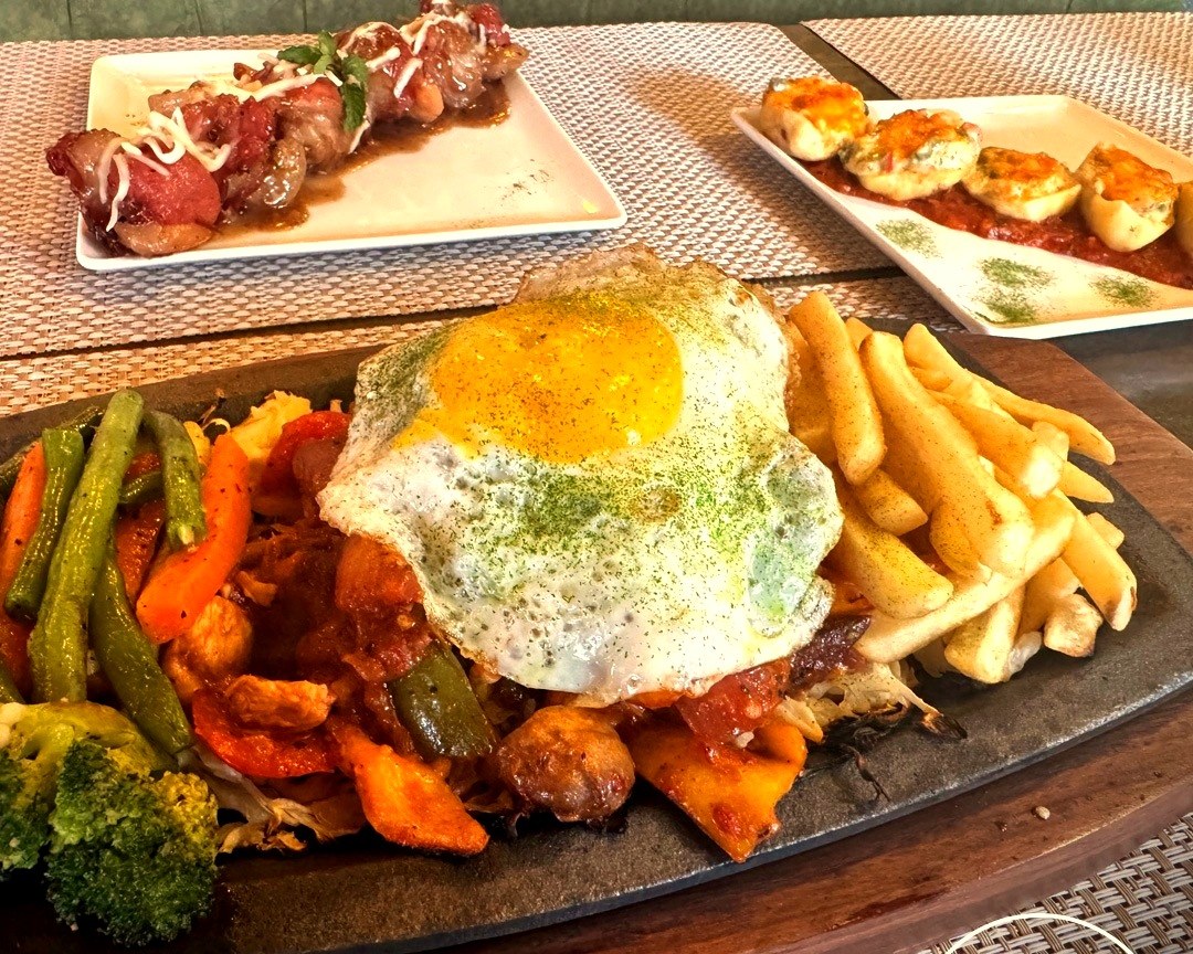 Char-grilled dishes served at Steakyard